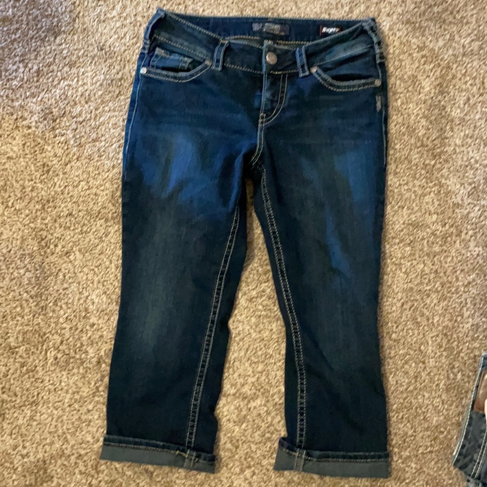 Suki silver Capri size 30/22 mid rise